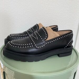 Women's Stuart Weitzman Parker Lift Mini Imitation Pearl Loafer, 6.5